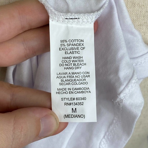 NEW Ambiance White Adjustable Strap Camisole Size Medium - Picture 4 of 4